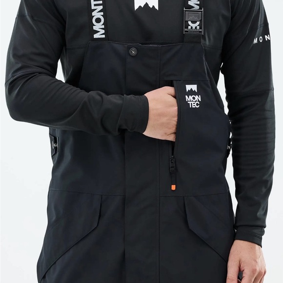 Montec Men's Black Ski & Snowboard Bib - Picture 4 of 6